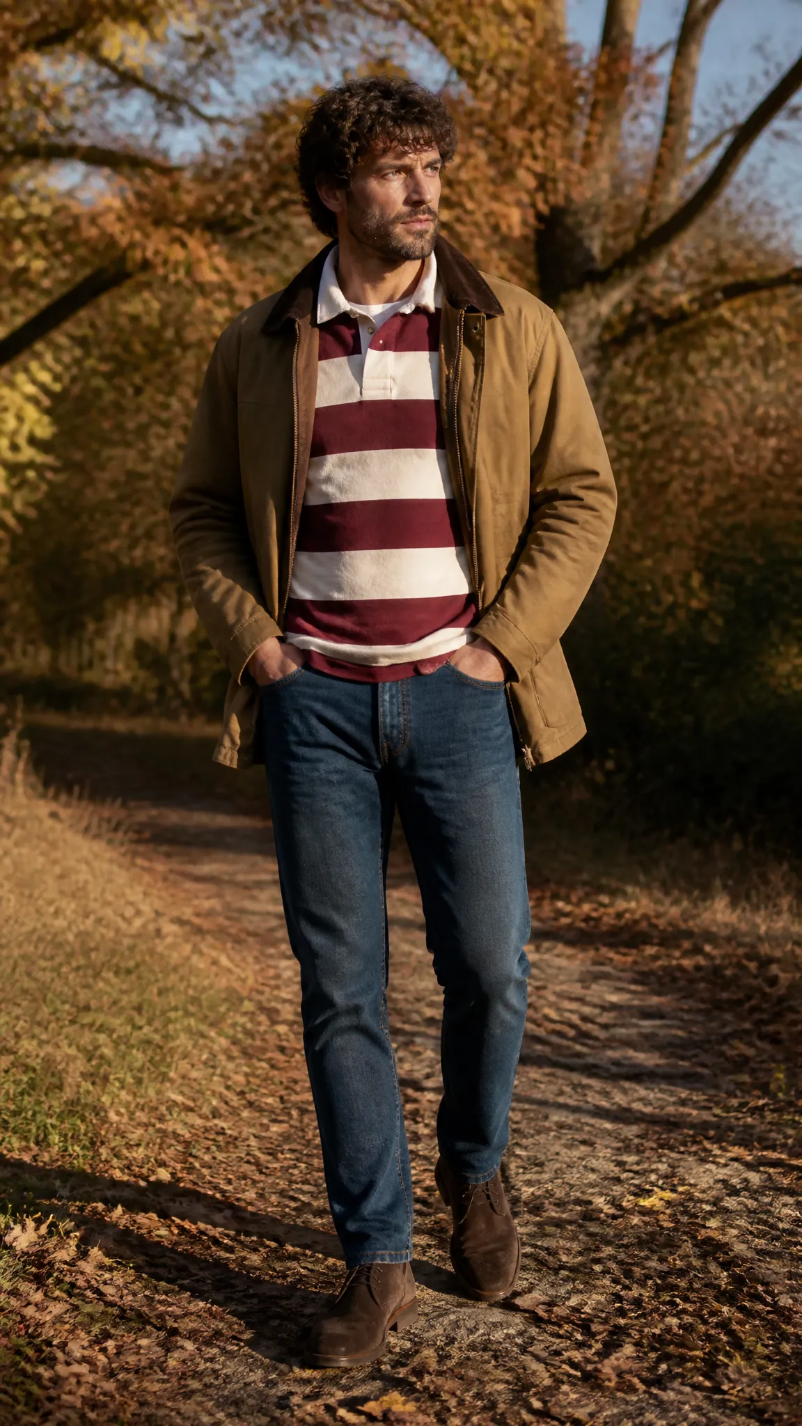 The Burgundy and Cream Heritage Stripe