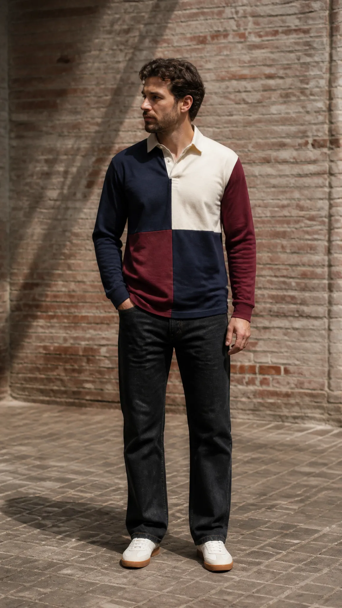 The Quartered Color-Block Rugby Shirt