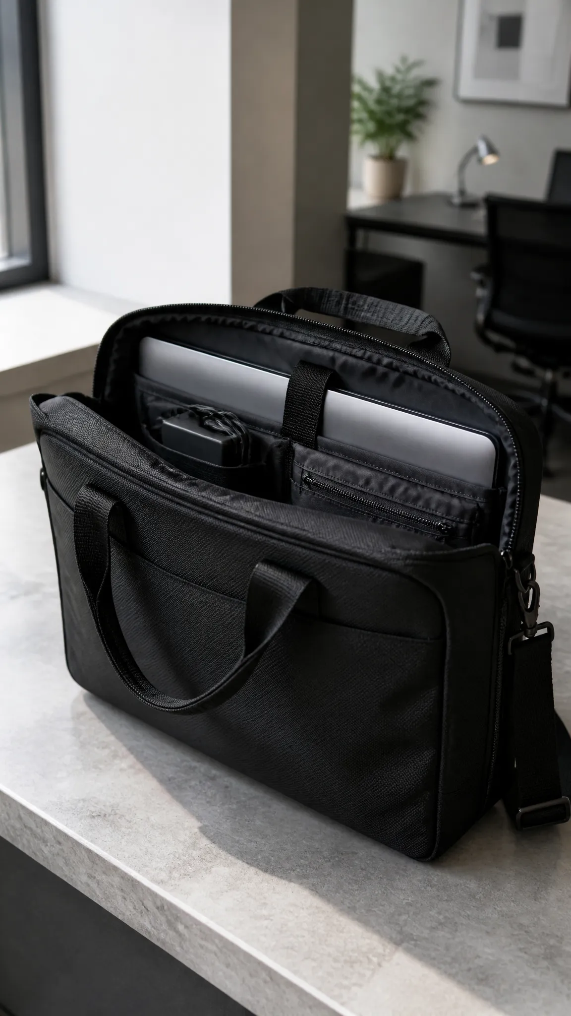 Slim Nylon Briefcase