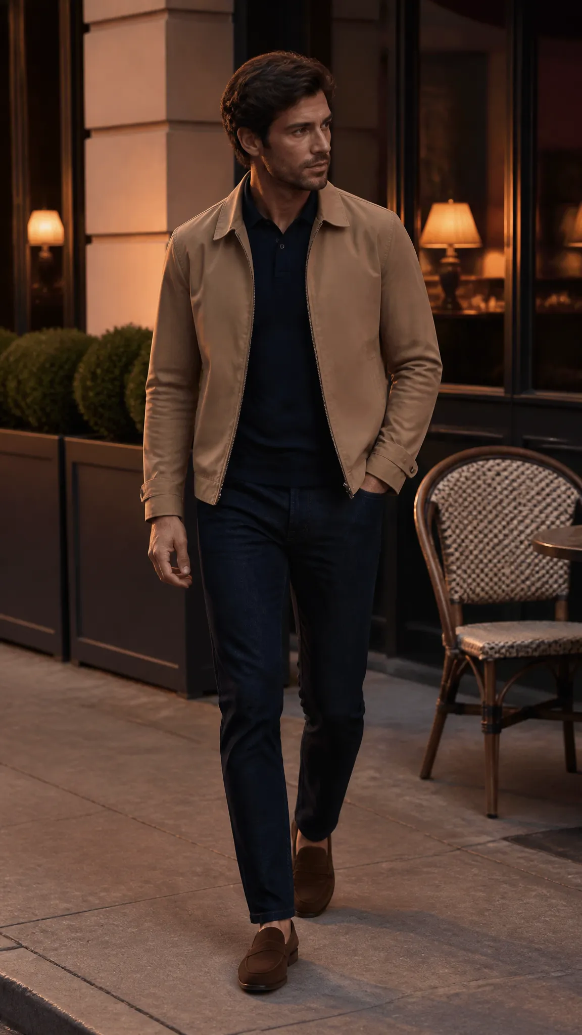 Harrington Jacket With a Polo