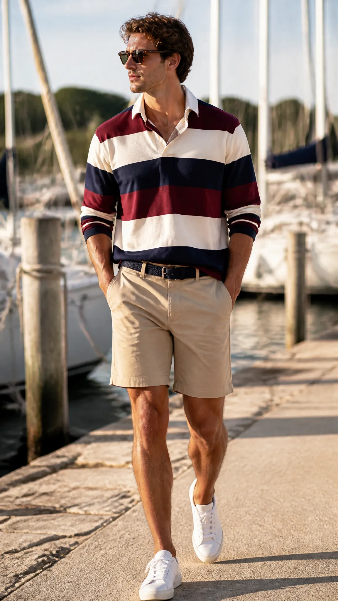 Rugby Shirt With Chino Shorts