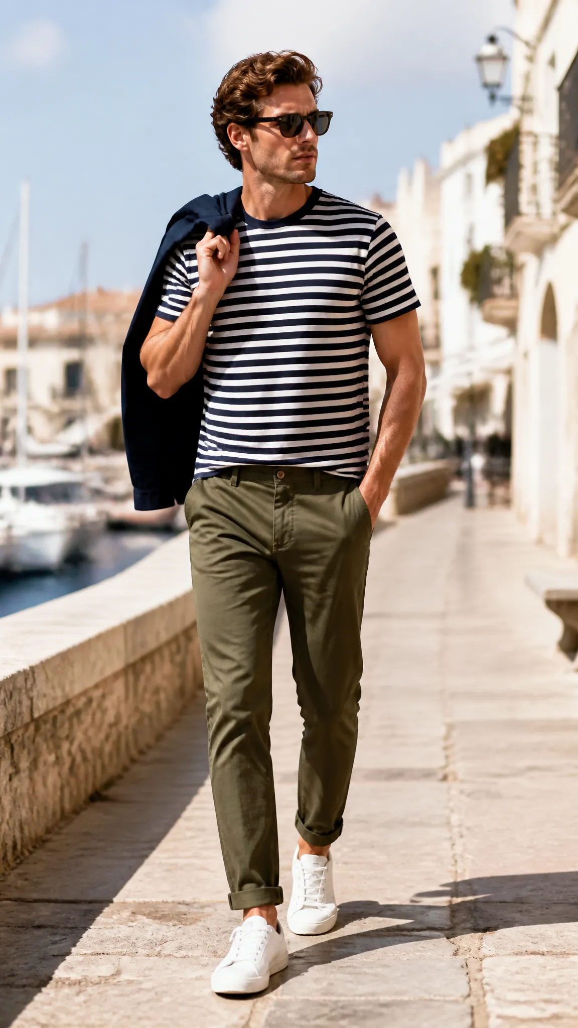 Breton Stripe Tee With Chinos