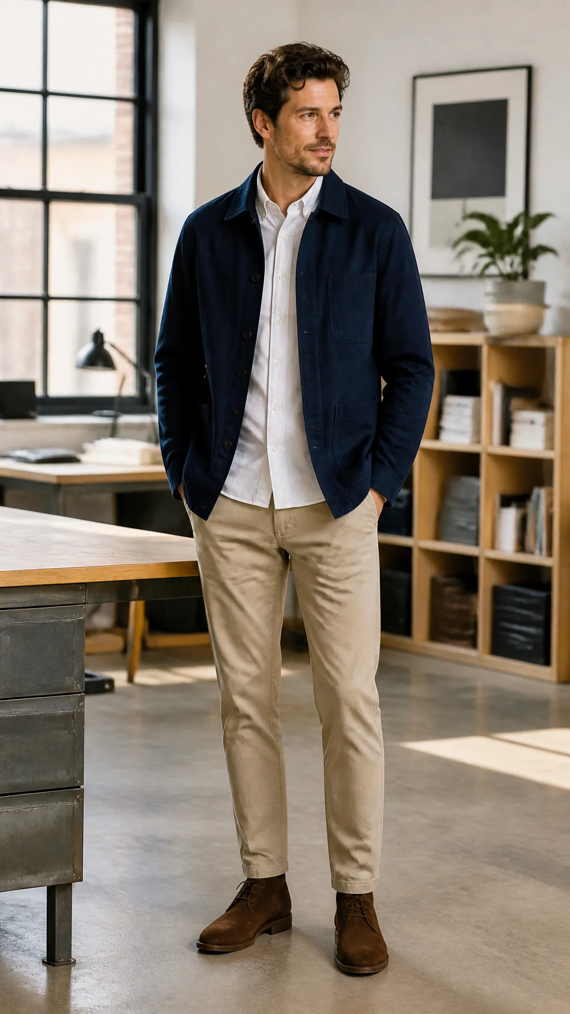 Chore Jacket With Tailored Chinos