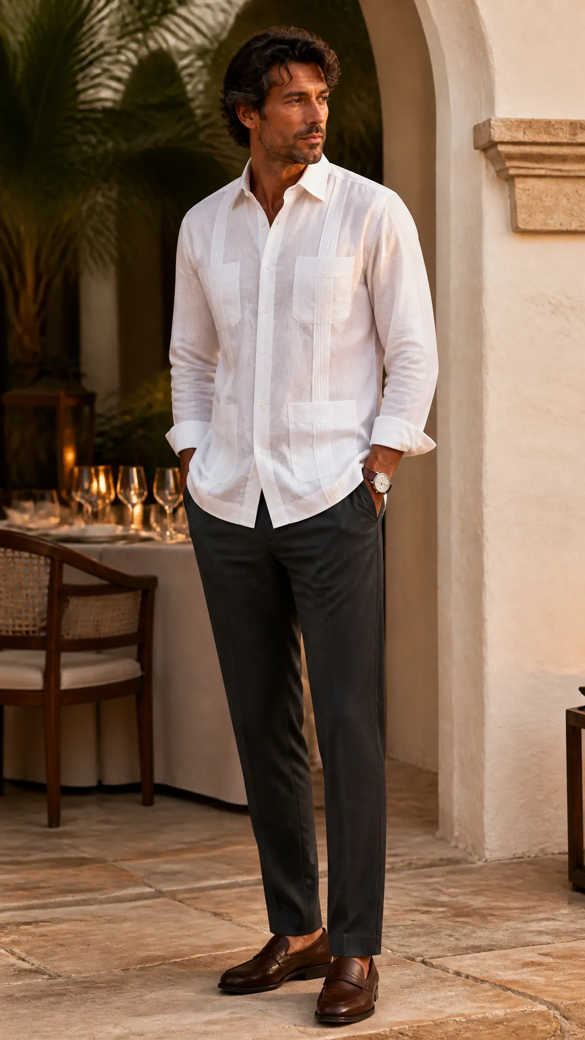 Guayabera With Dress Trousers