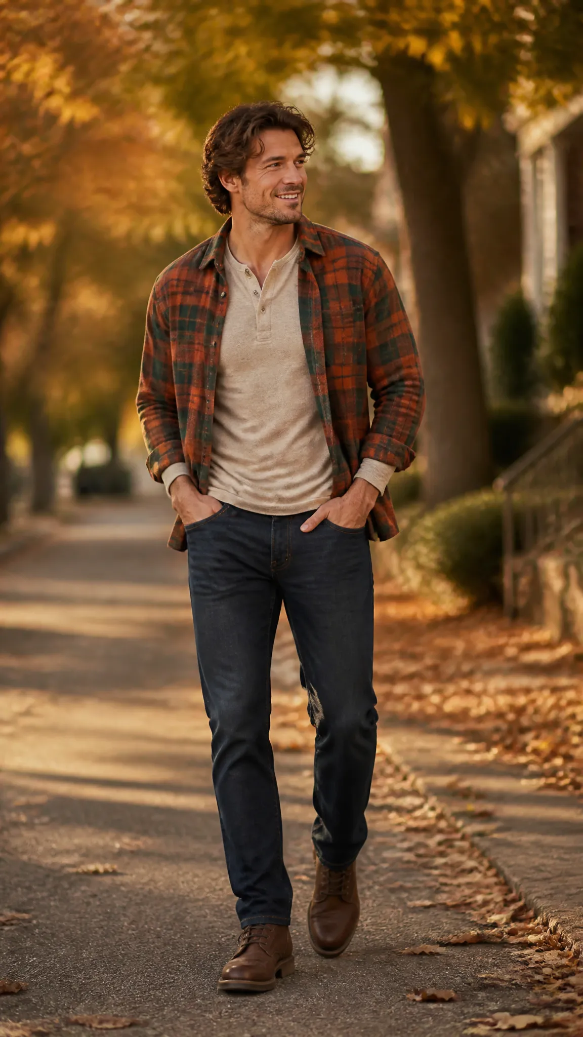 Flannel Shirt Over a Henley