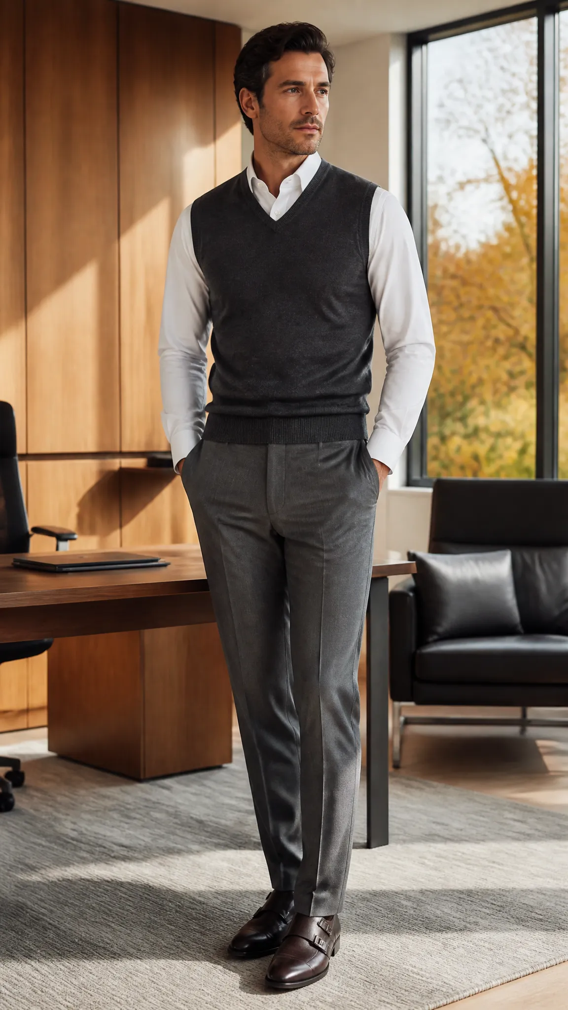 Sweater Vest With a Dress Shirt
