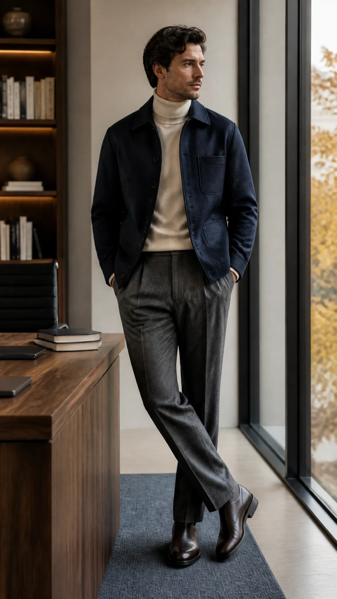 Wool Overshirt With Tailored Separates