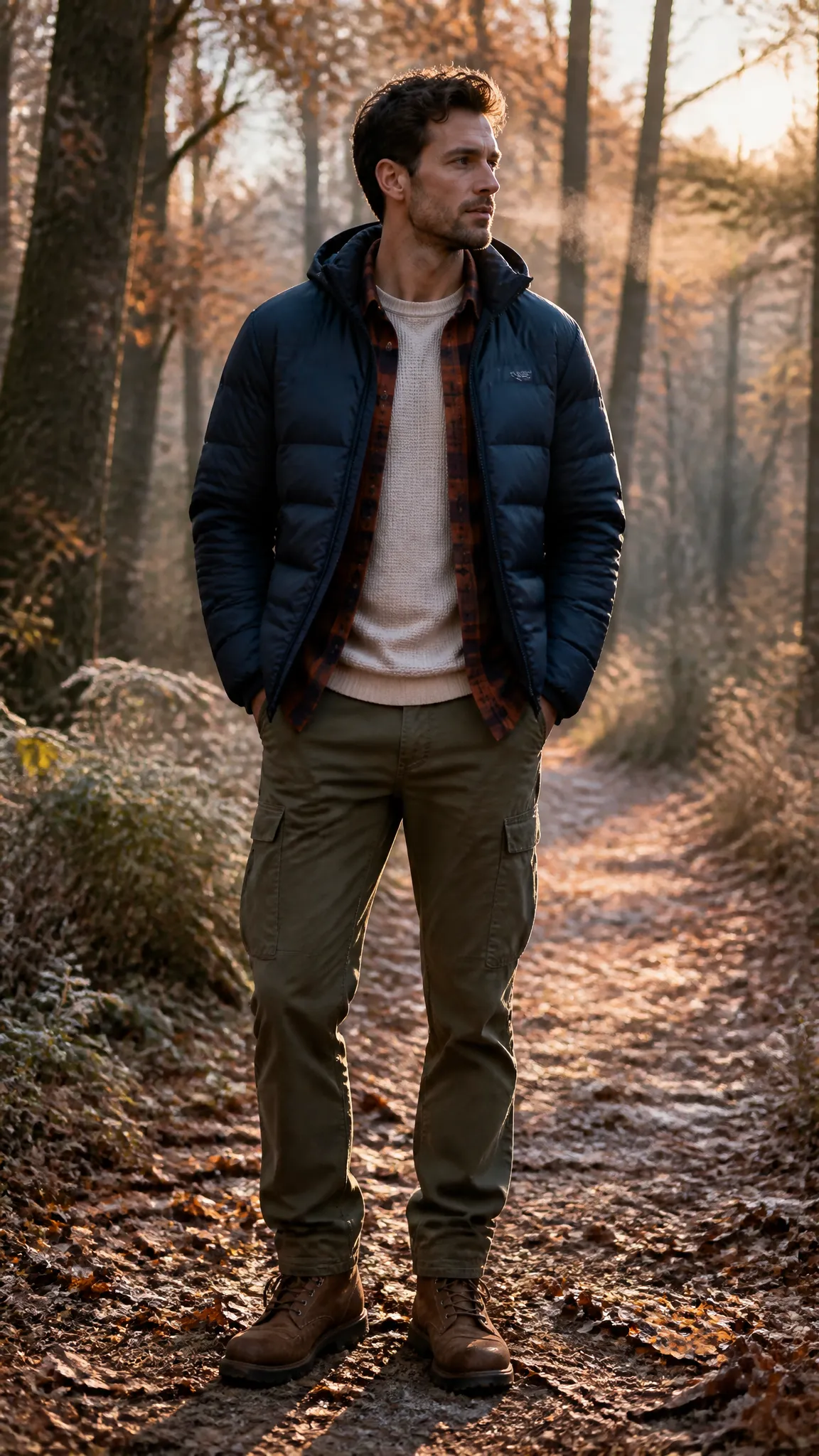 Down Jacket Over a Flannel and Thermal