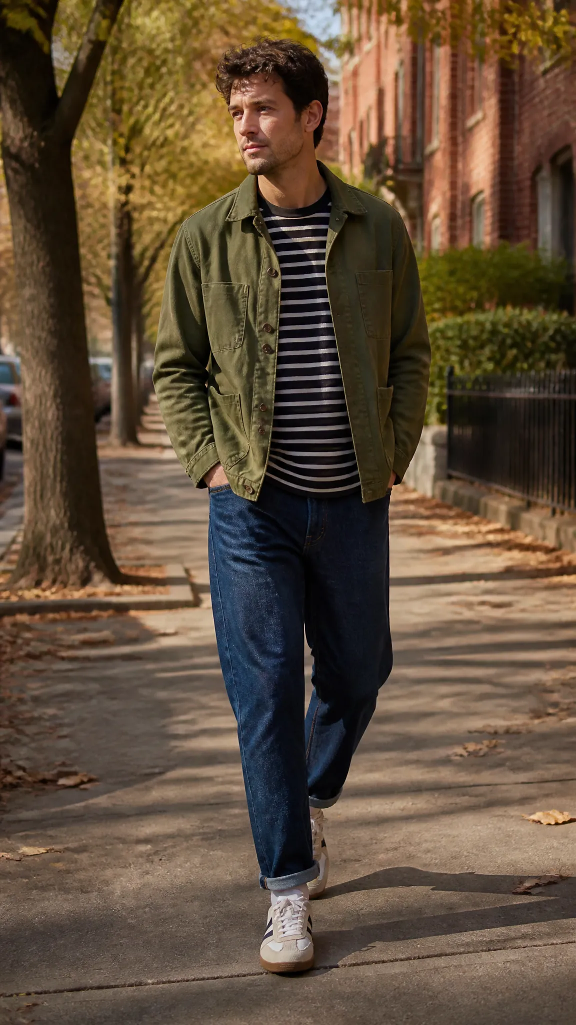 Chore Coat With a Striped Tee