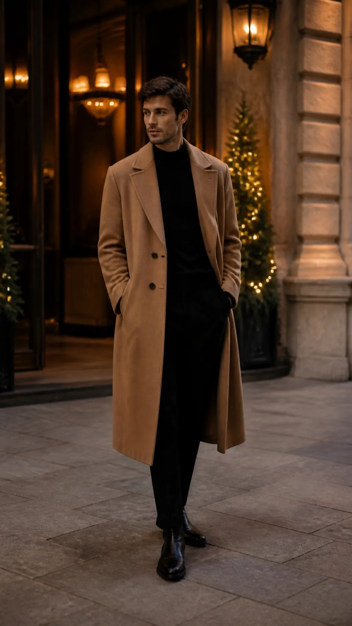 Monochrome Black With a Statement Coat