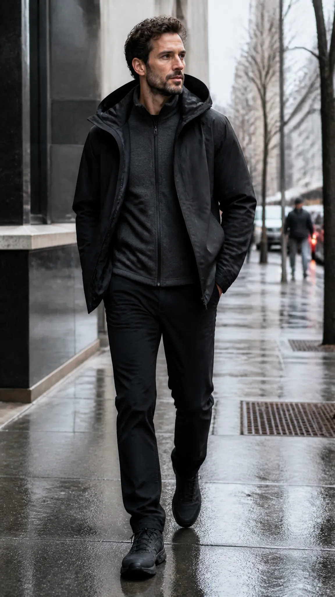 Technical Shell With a Fleece Zip-Up