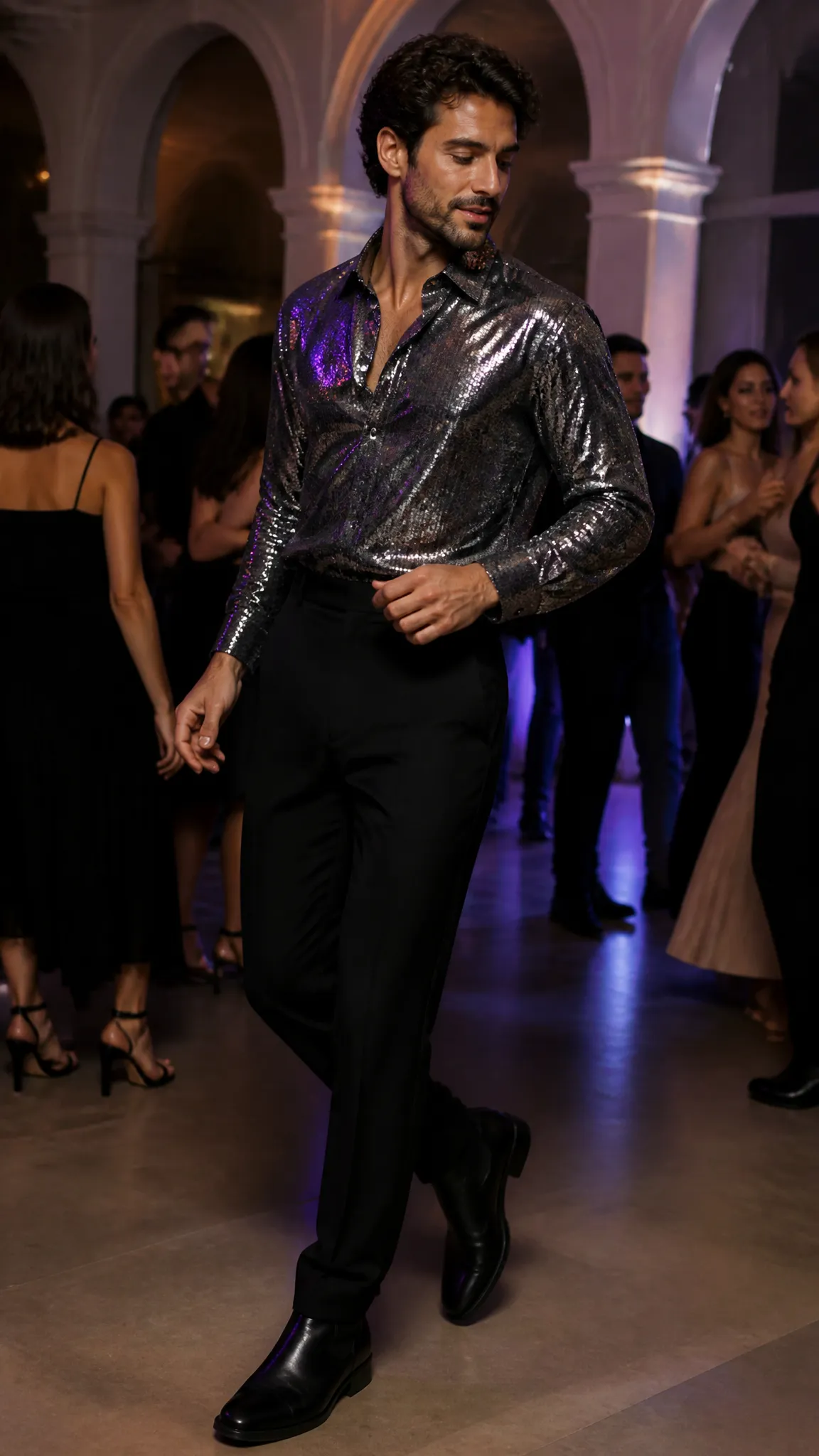 Sequin or Metallic Statement Shirt