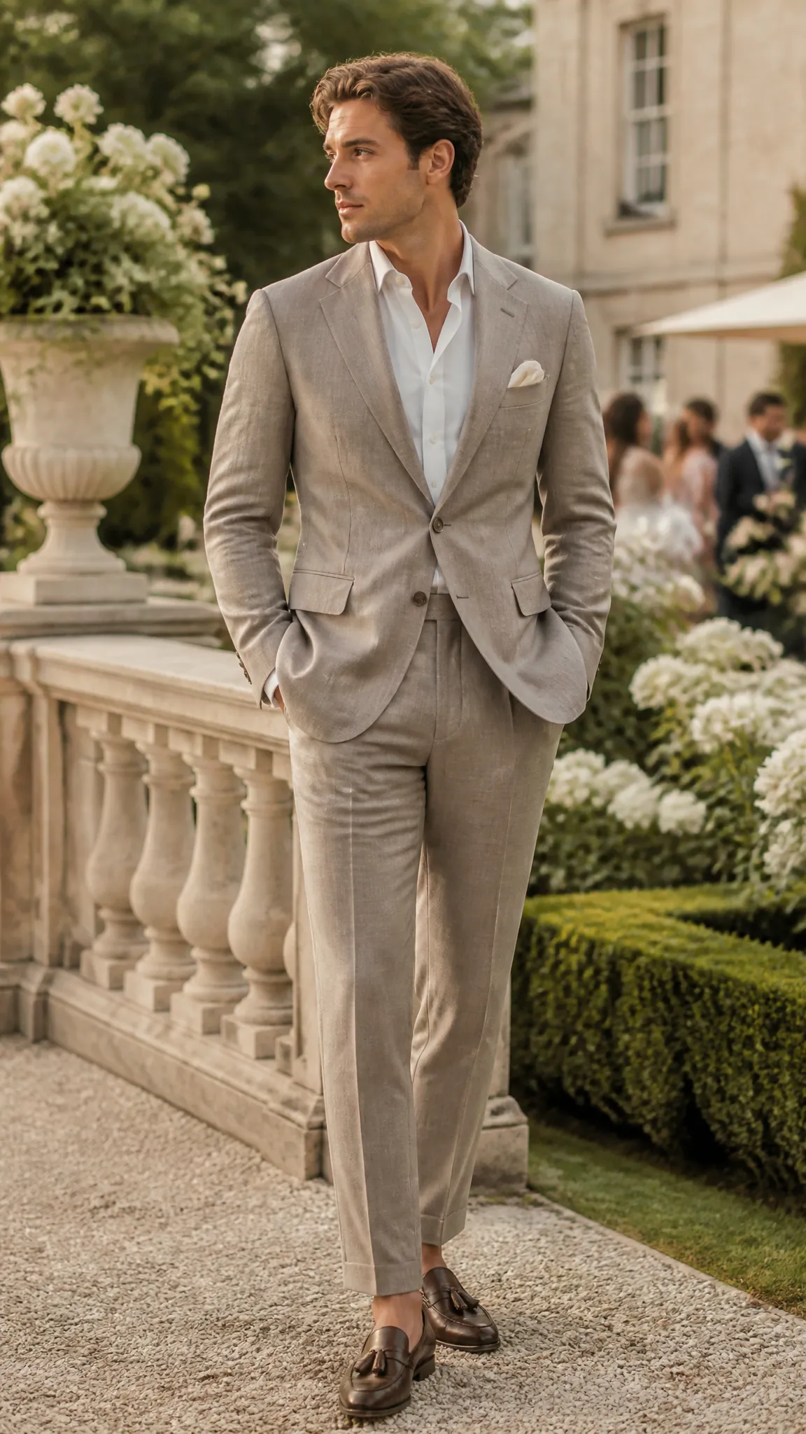 12. A Linen Suit That Handles Spring Celebrations