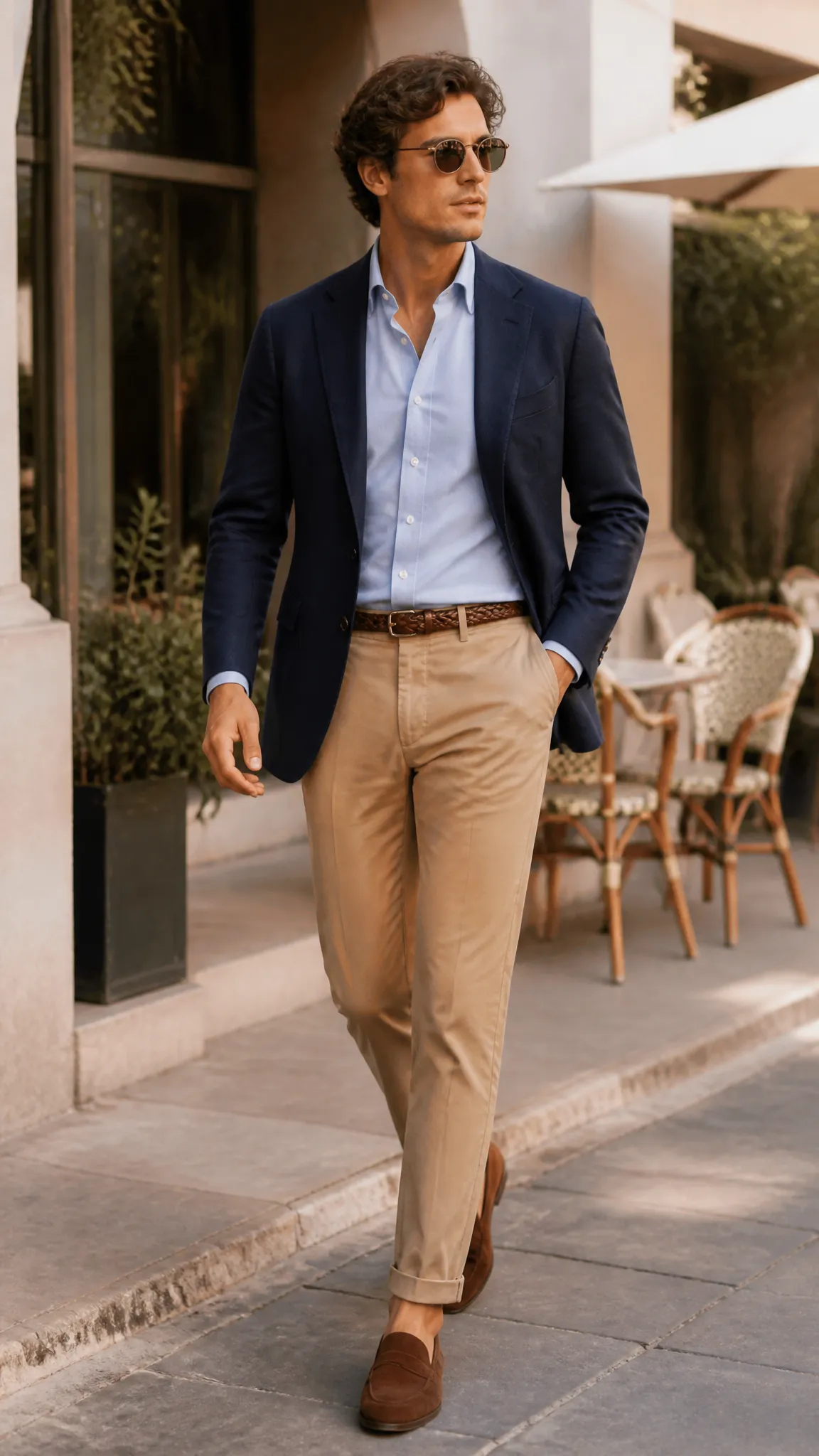 Navy Blazer, Oxford Shirt, and Chinos