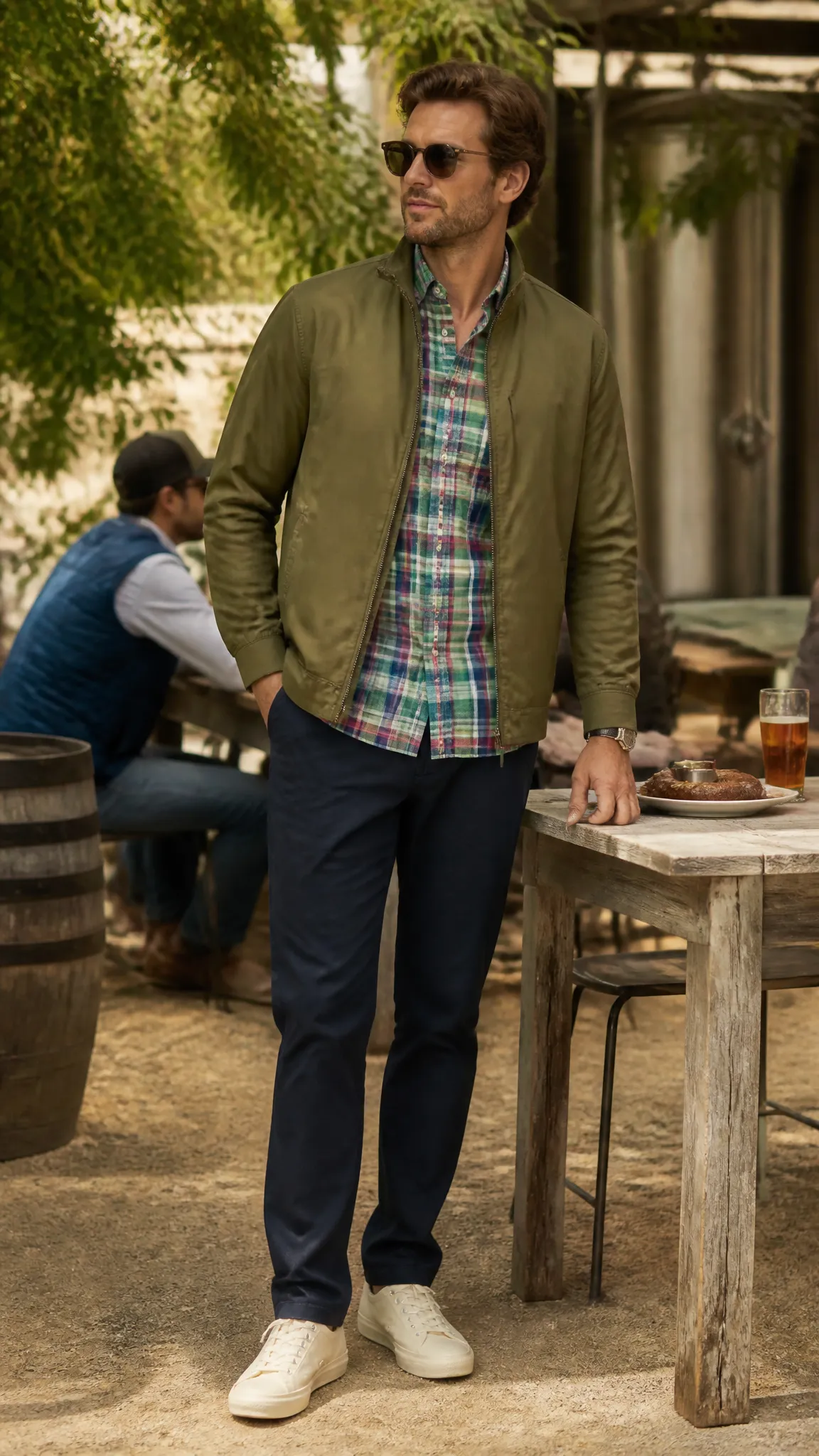 Harrington Jacket and Madras Shirt
