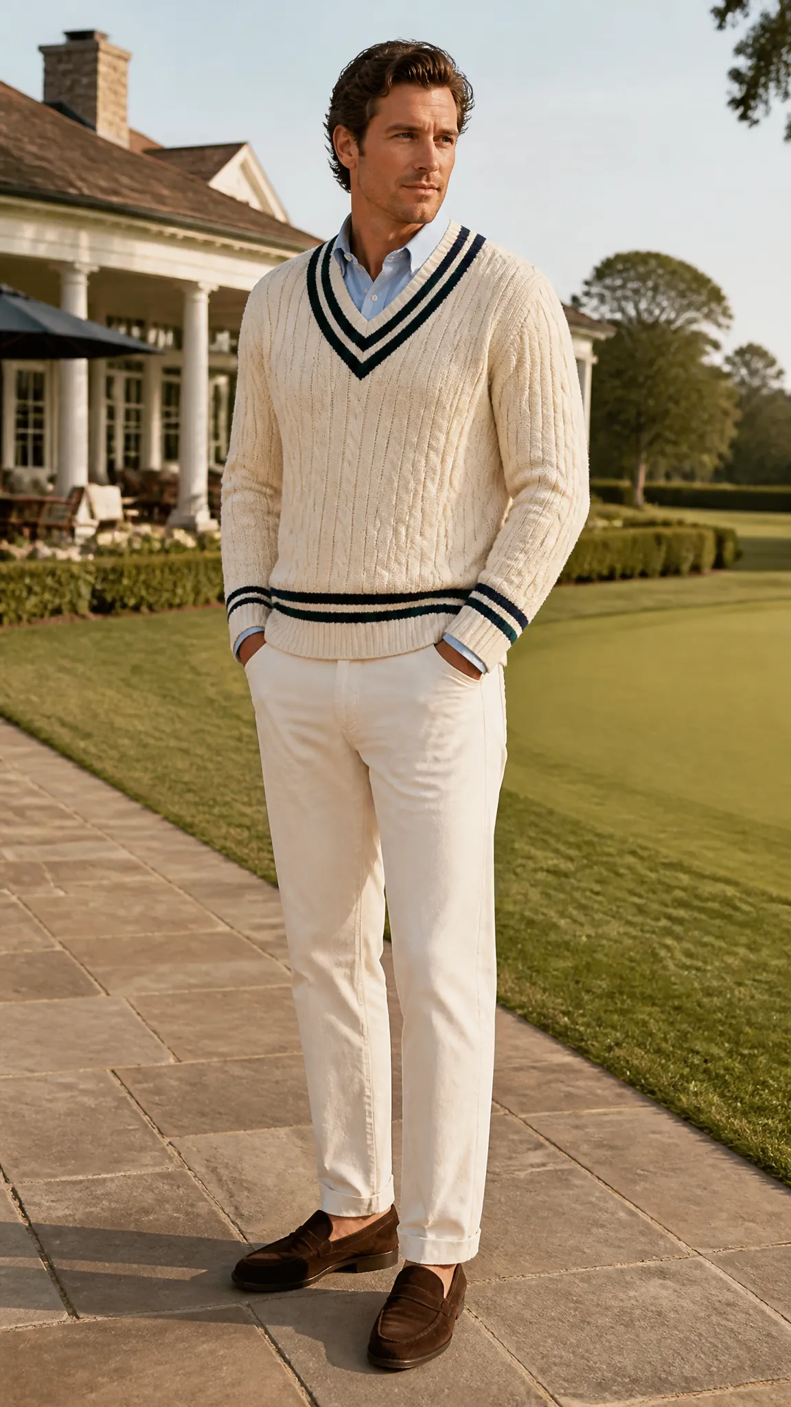 Cricket Sweater With White Jeans