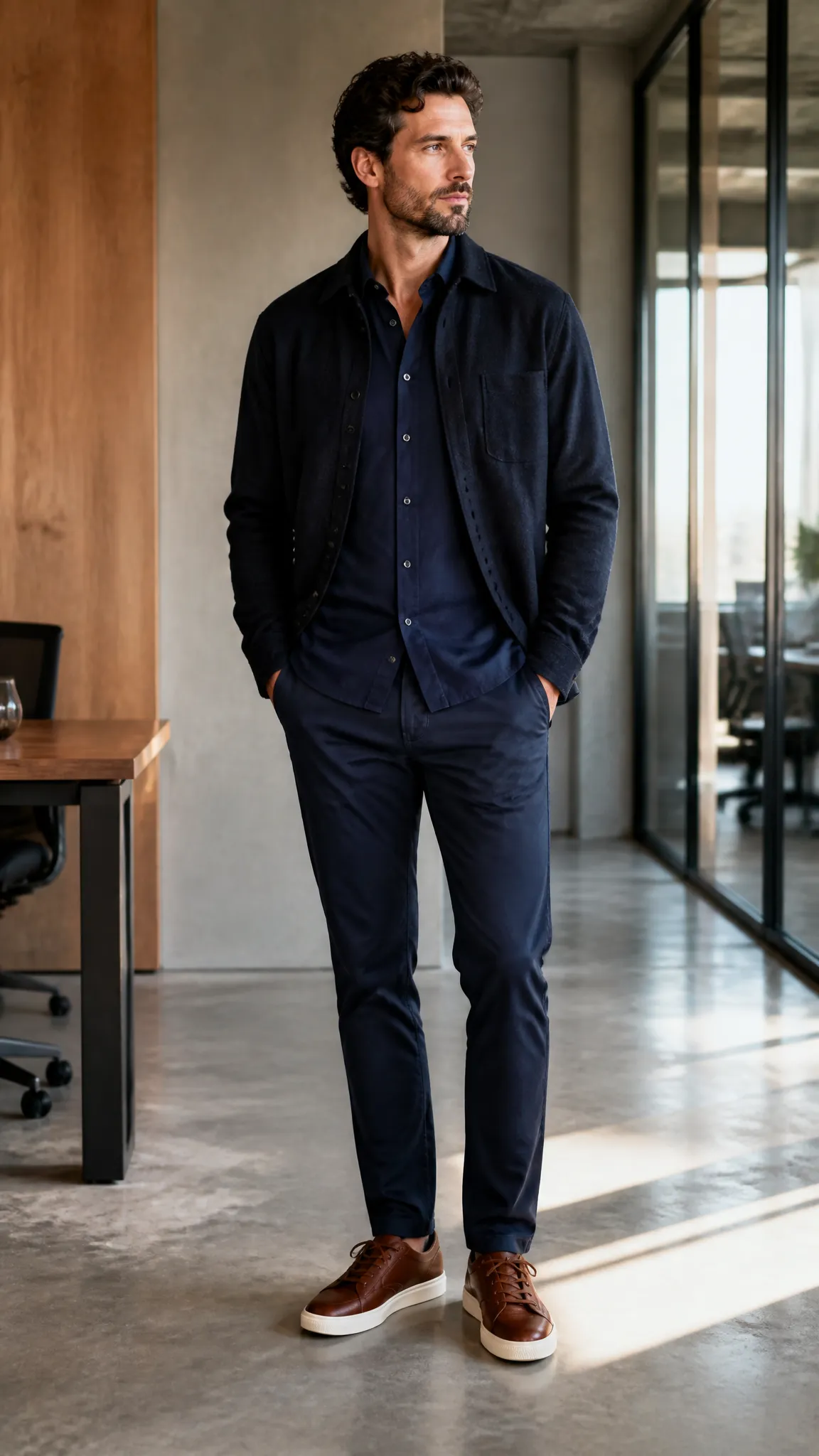 Monochromatic Navy Layers