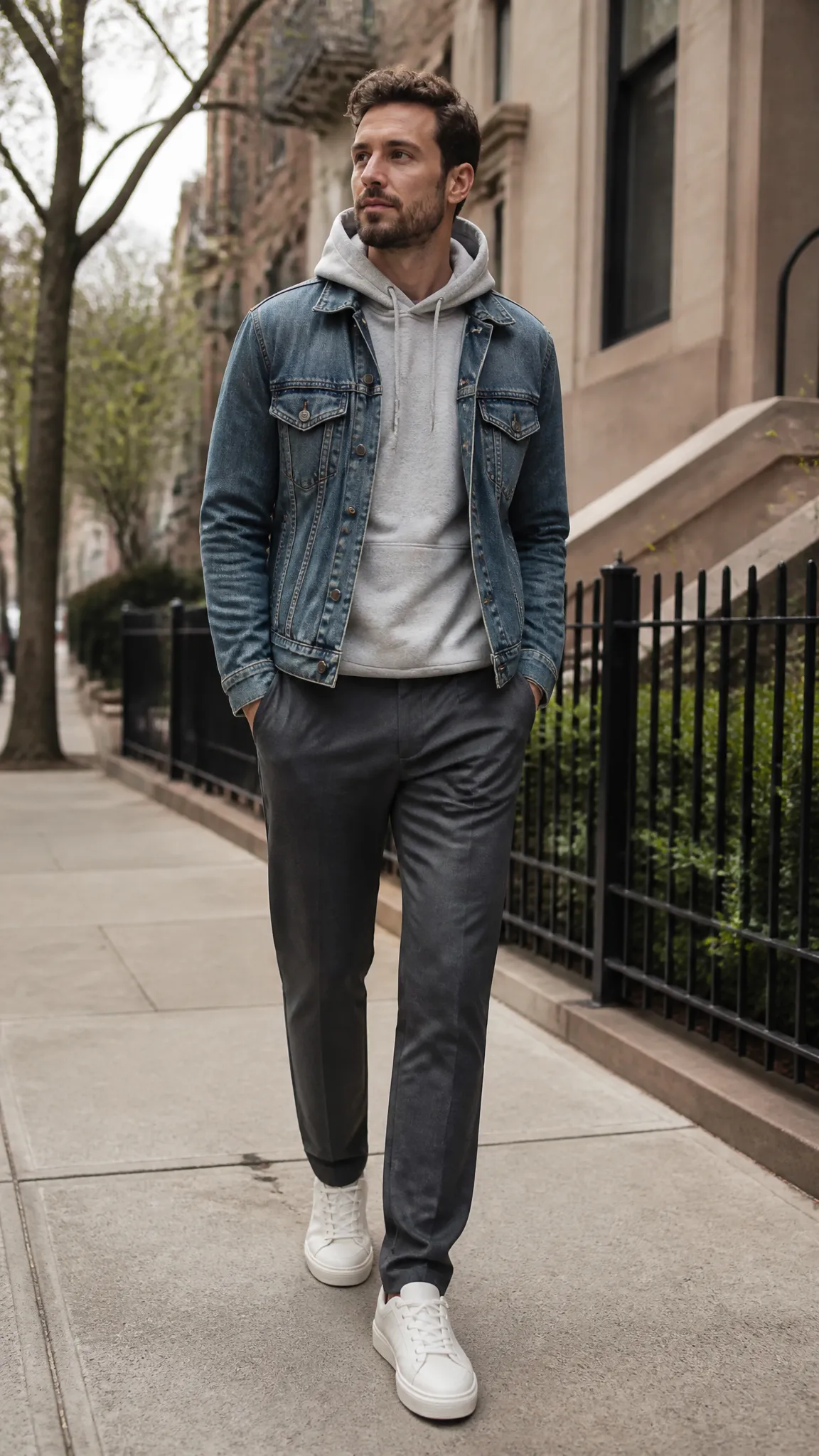 Denim Jacket With a Hoodie