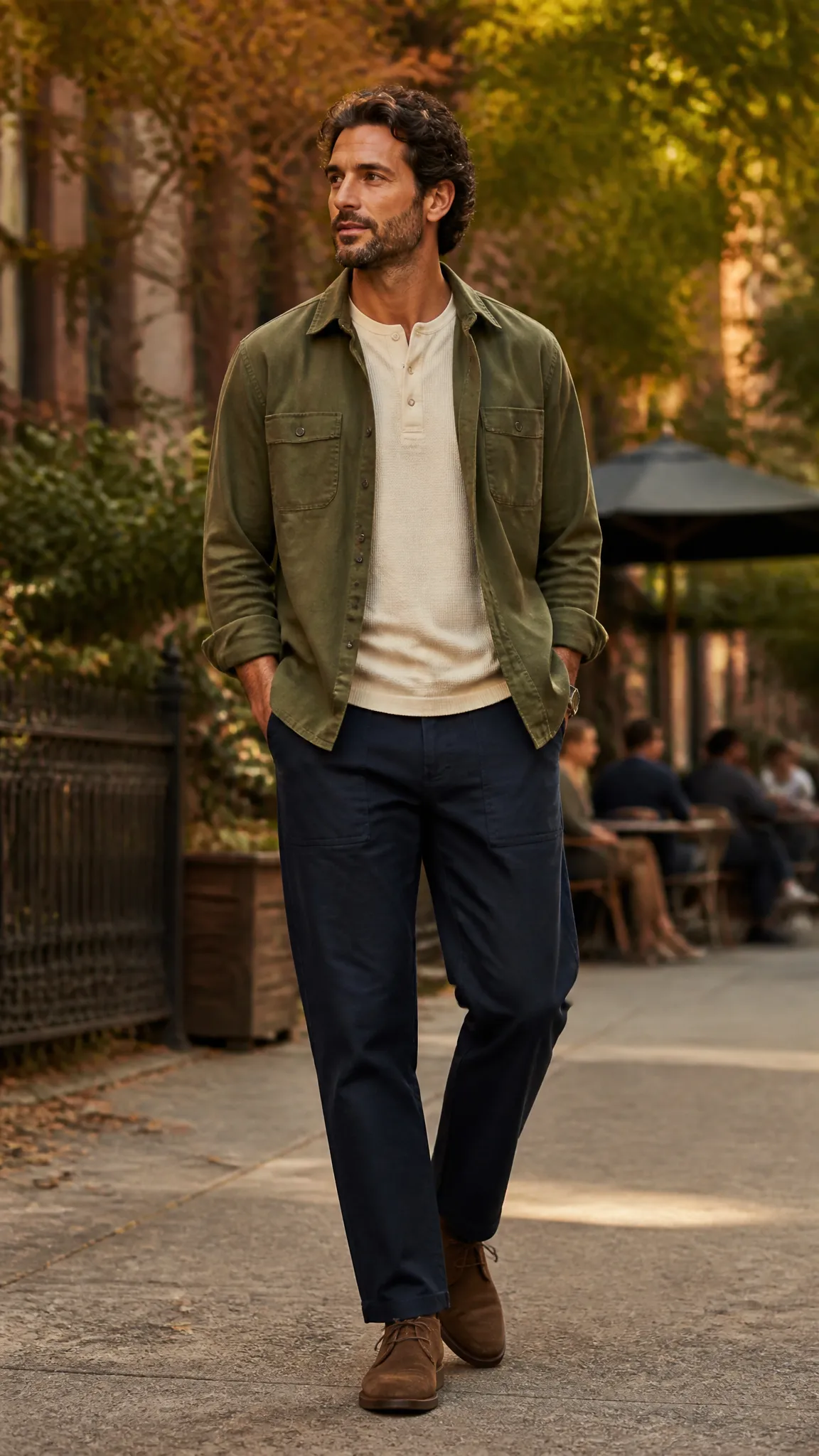 Overshirt, Henley, and Fatigue Pants