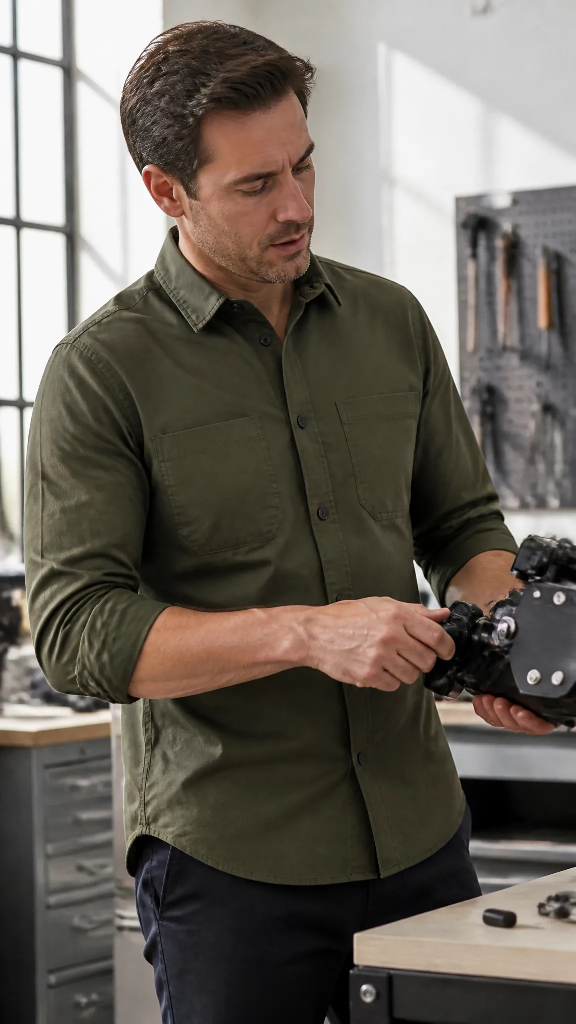 Stretch Twill Work Shirt